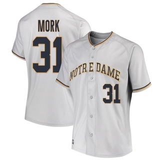 Keenan Mork Replica Gray Women's Notre Dame Fighting Irish Performance Baseball Jersey
