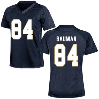 Kevin Bauman Replica Navy Blue Women's Notre Dame Fighting Irish Football Jersey