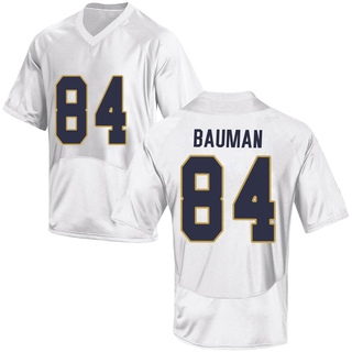 Kevin Bauman Replica White Men's Notre Dame Fighting Irish Football Jersey
