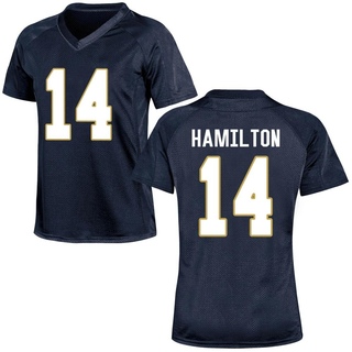 Kyle Hamilton Game Navy Blue Women's Notre Dame Fighting Irish Football Jersey