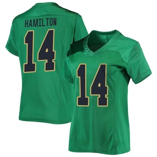 Kyle Hamilton Replica Green Women's Notre Dame Fighting Irish Football Jersey
