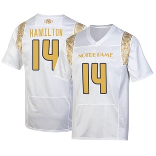 Kyle Hamilton Replica White Men's Notre Dame Fighting Irish 2022 Shamrock Series Jersey