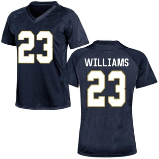 Kyren Williams Game Navy Blue Women's Notre Dame Fighting Irish Football Jersey