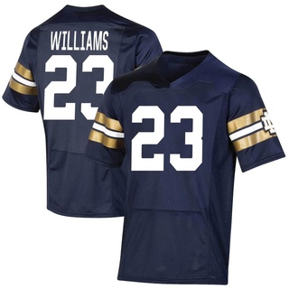 Kyren Williams Premier Navy Men's Notre Dame Fighting Irish Replica 2021 Shamrock Series Football Jersey