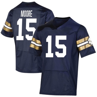 Leonard Moore Premier Navy Youth Notre Dame Fighting Irish Replica 2021 Shamrock Series Football Jersey