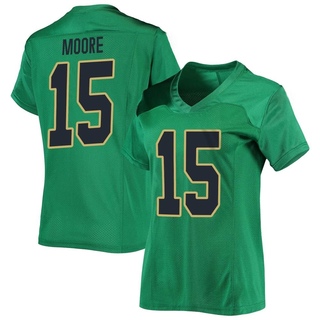 Leonard Moore Replica Green Women's Notre Dame Fighting Irish Football Jersey