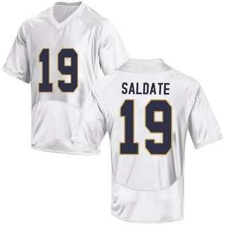 Logan Saldate Game White Men's Notre Dame Fighting Irish Football Jersey