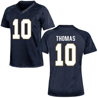 Loghan Thomas Replica Navy Blue Women's Notre Dame Fighting Irish Football Jersey
