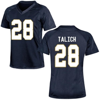 Luke Talich Game Navy Blue Women's Notre Dame Fighting Irish Football Jersey