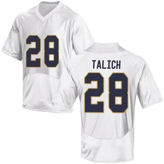 Luke Talich Game White Men's Notre Dame Fighting Irish Football Jersey