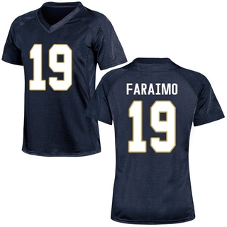 Madden Faraimo Replica Navy Blue Women's Notre Dame Fighting Irish Football Jersey