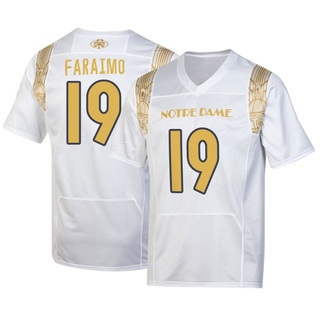 Madden Faraimo Replica White Men's Notre Dame Fighting Irish 2022 Shamrock Series Jersey