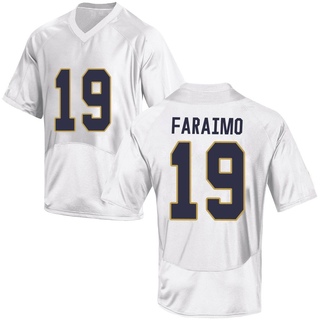 Madden Faraimo Replica White Men's Notre Dame Fighting Irish Football Jersey