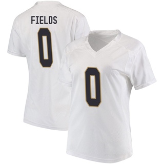 Malachi Fields Game White Women's Notre Dame Fighting Irish Football Jersey