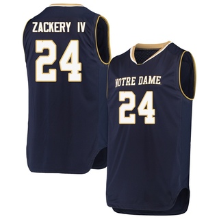 Mark Zackery IV Replica Navy Youth Notre Dame Fighting Irish Basketball Jerseys