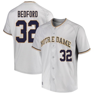 Matt Bedford Replica Gray Men's Notre Dame Fighting Irish Performance Baseball Jersey