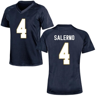 Matt Salerno Game Navy Blue Women's Notre Dame Fighting Irish Football Jersey