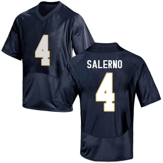 Matt Salerno Replica Navy Blue Youth Notre Dame Fighting Irish Football Jersey