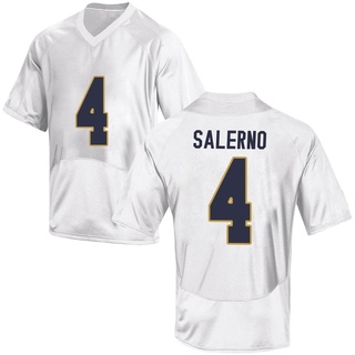 Matt Salerno Replica White Men's Notre Dame Fighting Irish Football Jersey