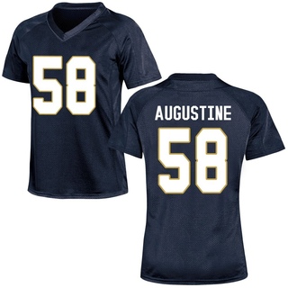 Matty Augustine Game Navy Blue Women's Notre Dame Fighting Irish Football Jersey