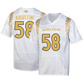 Matty Augustine Replica White Youth Notre Dame Fighting Irish 2022 Shamrock Series Jersey
