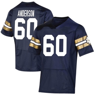 Max Anderson Premier Navy Men's Notre Dame Fighting Irish Replica 2021 Shamrock Series Football Jersey