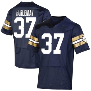 Max Hurleman Premier Navy Youth Notre Dame Fighting Irish Replica 2021 Shamrock Series Football Jersey