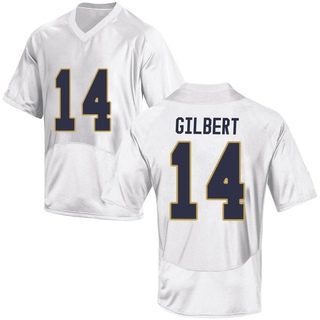 Micah Gilbert Game White Men's Notre Dame Fighting Irish Football Jersey
