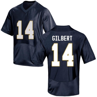 Micah Gilbert Replica Navy Blue Youth Notre Dame Fighting Irish Football Jersey