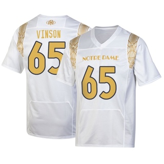 Michael Vinson Replica White Men's Notre Dame Fighting Irish 2022 Shamrock Series Jersey