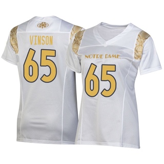 Michael Vinson Replica White Women's Notre Dame Fighting Irish 2022 Shamrock Series Jersey