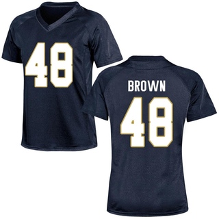 Mickey Brown Game Navy Blue Women's Notre Dame Fighting Irish Football Jersey