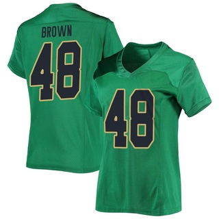 Mickey Brown Replica Green Women's Notre Dame Fighting Irish Football Jersey