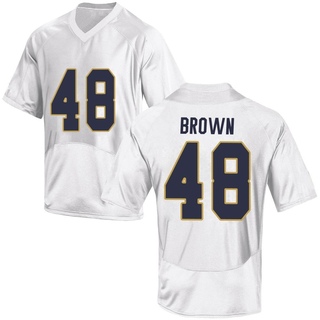 Mickey Brown Replica White Youth Notre Dame Fighting Irish Football Jersey