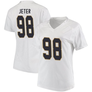 Mitch Jeter Game White Women's Notre Dame Fighting Irish Football Jersey
