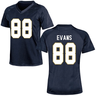 Mitchell Evans Game Navy Blue Women's Notre Dame Fighting Irish Football Jersey