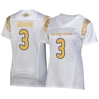 Mylan Graham Replica White Women's Notre Dame Fighting Irish 2022 Shamrock Series Jersey