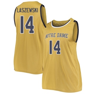 Nate Laszewski Replica Gold Women's Notre Dame Fighting Irish Basketball Jerseys