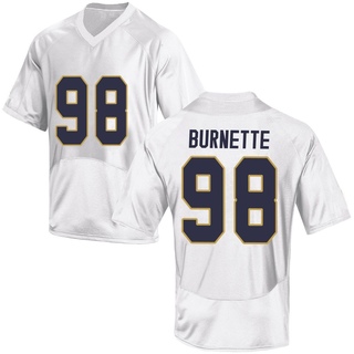 Noah Burnette Game White Men's Notre Dame Fighting Irish Football Jersey