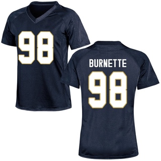 Noah Burnette Replica Navy Blue Women's Notre Dame Fighting Irish Football Jersey