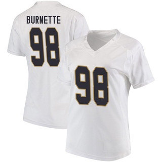 Noah Burnette Replica White Women's Notre Dame Fighting Irish Football Jersey