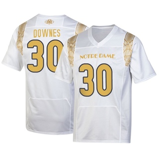 Patrick Downes Replica White Men's Notre Dame Fighting Irish 2022 Shamrock Series Jersey