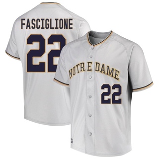 Peter Fasciglione Replica Gray Youth Notre Dame Fighting Irish Performance Baseball Jersey