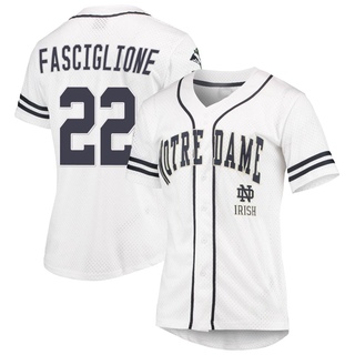 Peter Fasciglione Replica White Women's Notre Dame Fighting Irish Colosseum /Navy Free Spirited Baseball Jersey