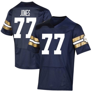 Peter Jones Premier Navy Men's Notre Dame Fighting Irish Replica 2021 Shamrock Series Football Jersey