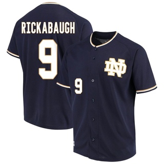 RJ Rickabaugh Replica Navy Men's Notre Dame Fighting Irish Performance Baseball Jersey