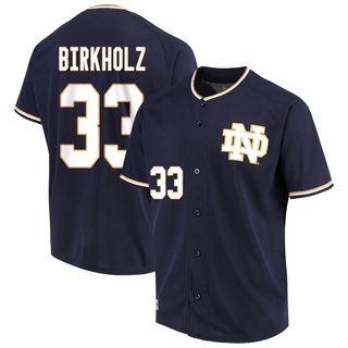 Radek Birkholz Replica Navy Men's Notre Dame Fighting Irish Performance Baseball Jersey