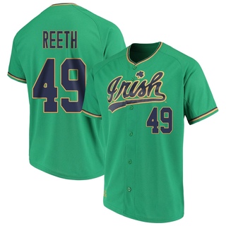 Ricky Reeth Replica Green Men's Notre Dame Fighting Irish Performance Baseball Jersey