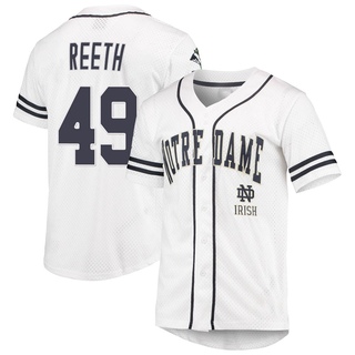 Ricky Reeth Replica White Men's Notre Dame Fighting Irish Colosseum /Navy Free Spirited Baseball Jersey