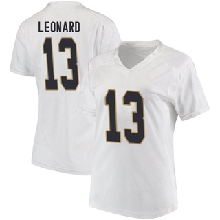Riley Leonard Game White Women's Notre Dame Fighting Irish Football Jersey